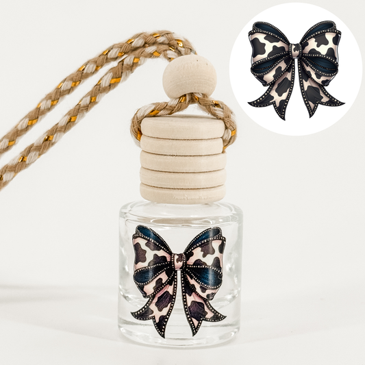 Cow Print Bow Car Diffuser