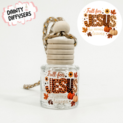 Fall For Jesus Fall Car Freshener | Hanging Car Diffuser