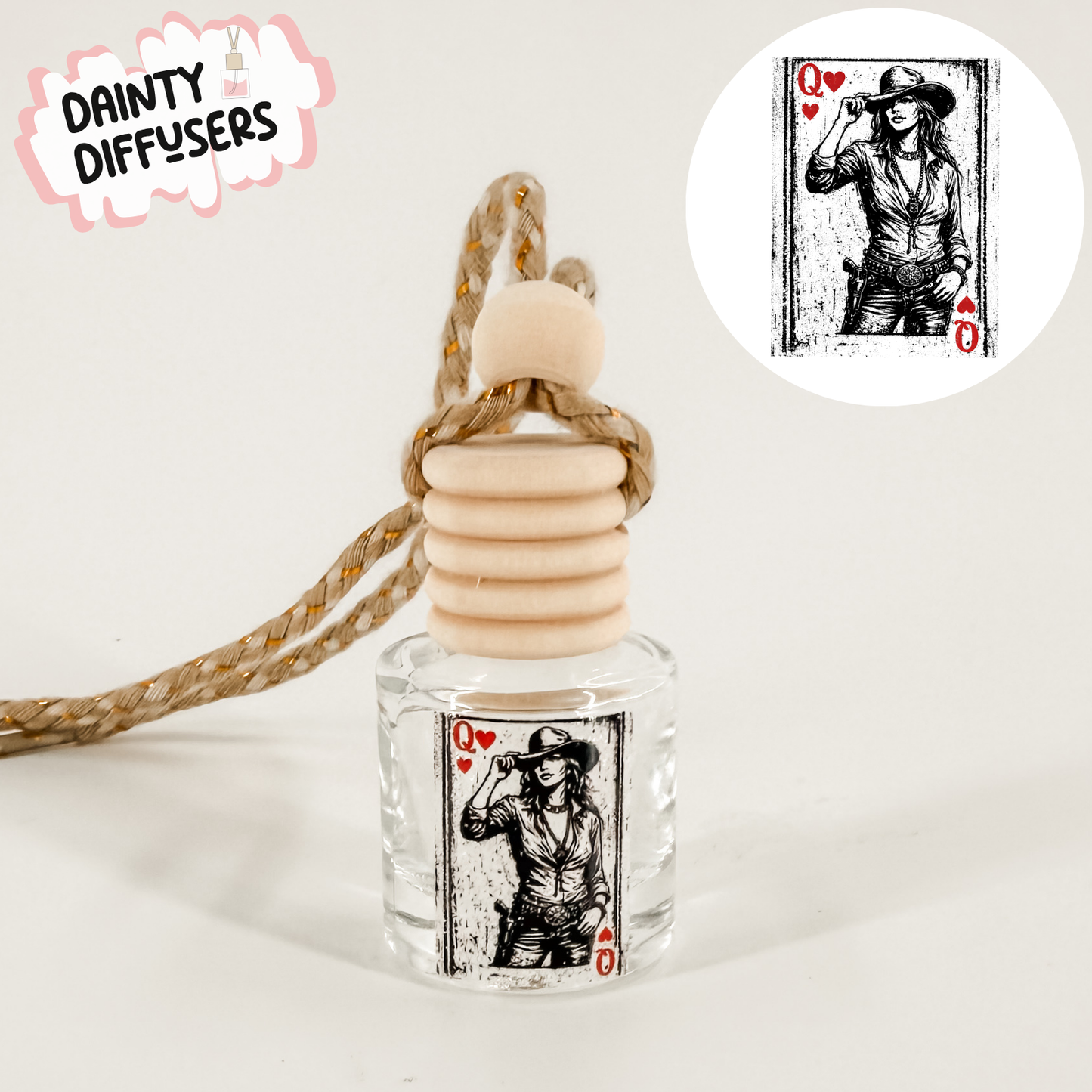 Queen Of Hearts Cowgirl Car Diffuser