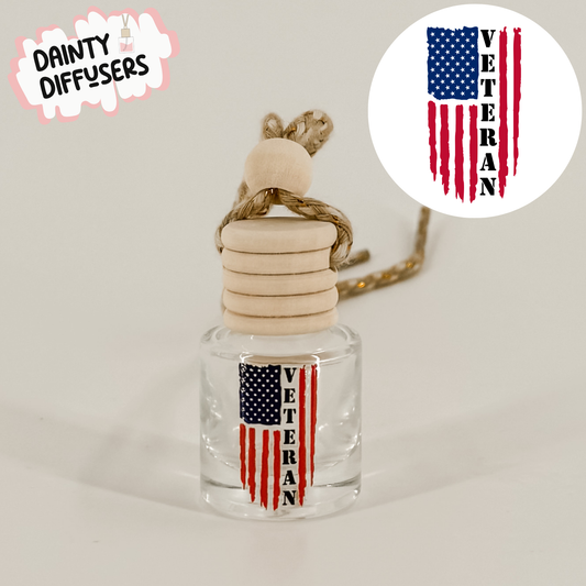 American Flag Veteran Car Diffuser