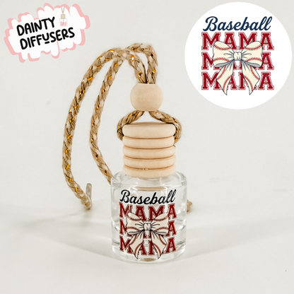 Baseball Mama W/ Bow Car Diffuser