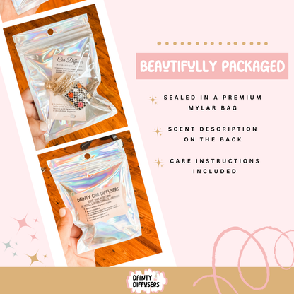 Bows & Pumpkins Fall Car Freshener | Hanging Car Diffuser