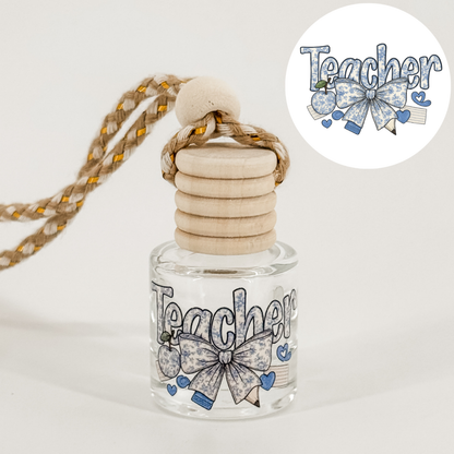 Blue Teacher With Bow Car Diffuser