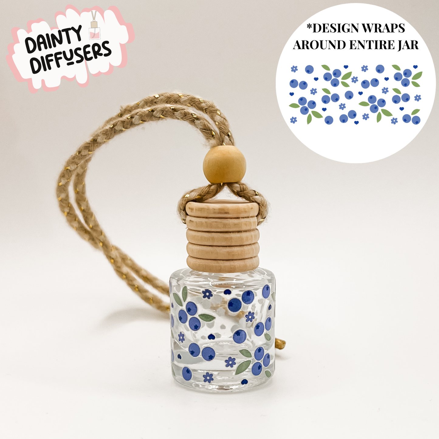 Blueberry Wrap-Around Car Diffuser