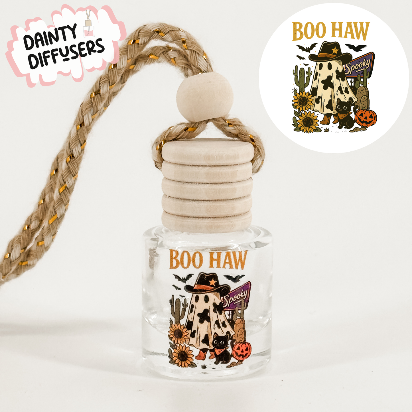 Boo Haw Cowboy Ghost Fall Car Freshener | Hanging Car Diffuser