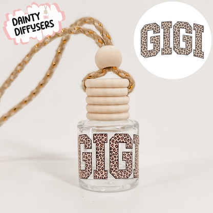 Cheetah Print Gigi Car Diffuser