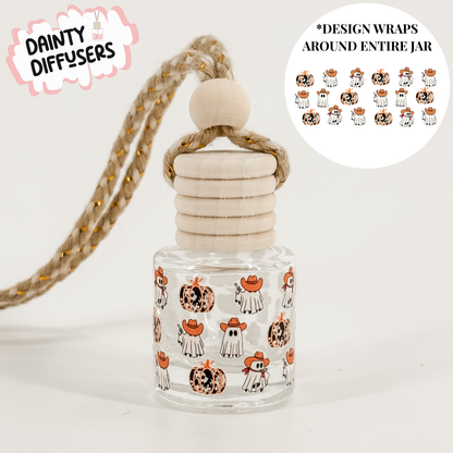 Cowboy Ghost Wrap Fall Car Freshener | Hanging Car Diffuser