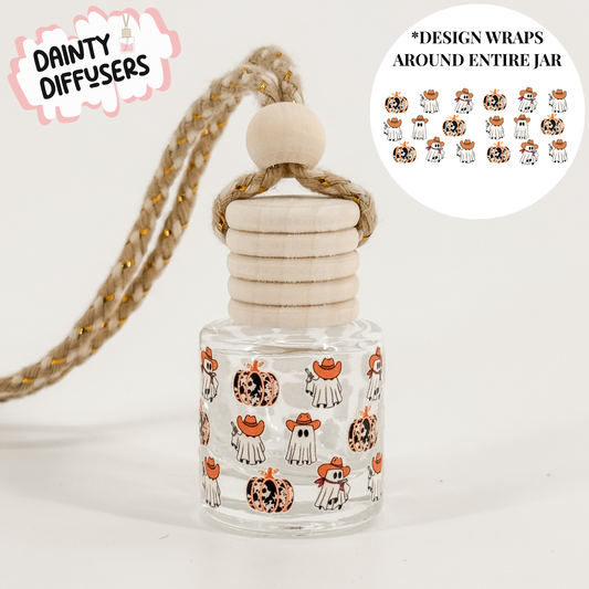 Cowboy Ghost Wrap Fall Car Freshener | Hanging Car Diffuser