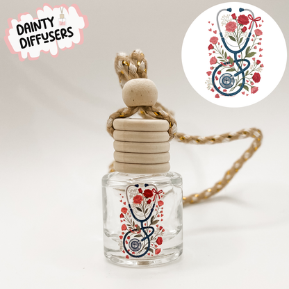 Floral Stethoscope Car Diffuser