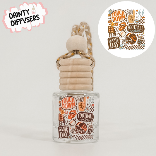 Football Collage Fall Car Freshener | Hanging Car Diffuser