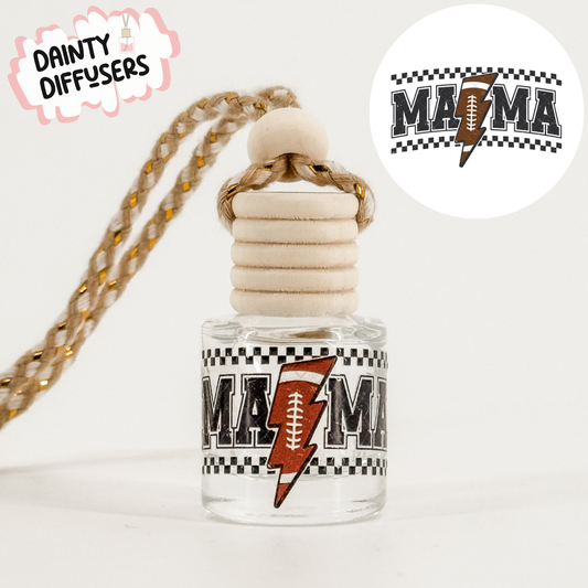 Football Lightening Bolt Mama Car Diffuser