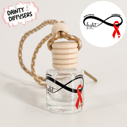 Heart Disease Ribbon Car Diffuser