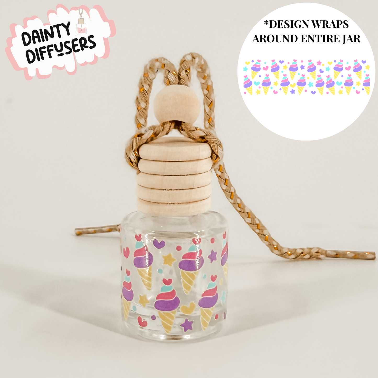 Ice Cream Wrap-Around Car Diffuser