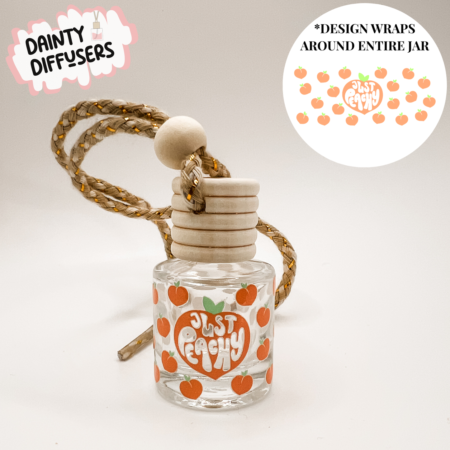 Just Peachy Wrap-Around Car Diffuser