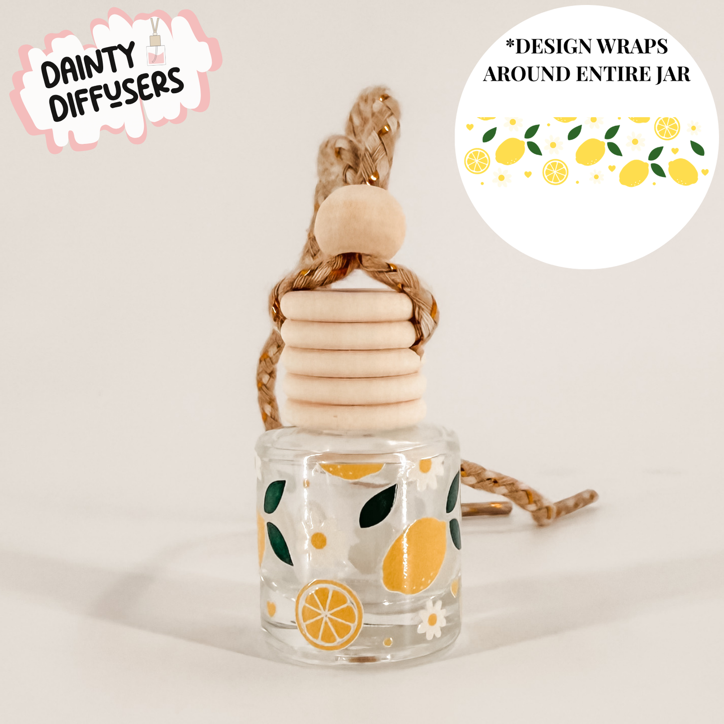 Lemon Wrap-Around Car Diffuser