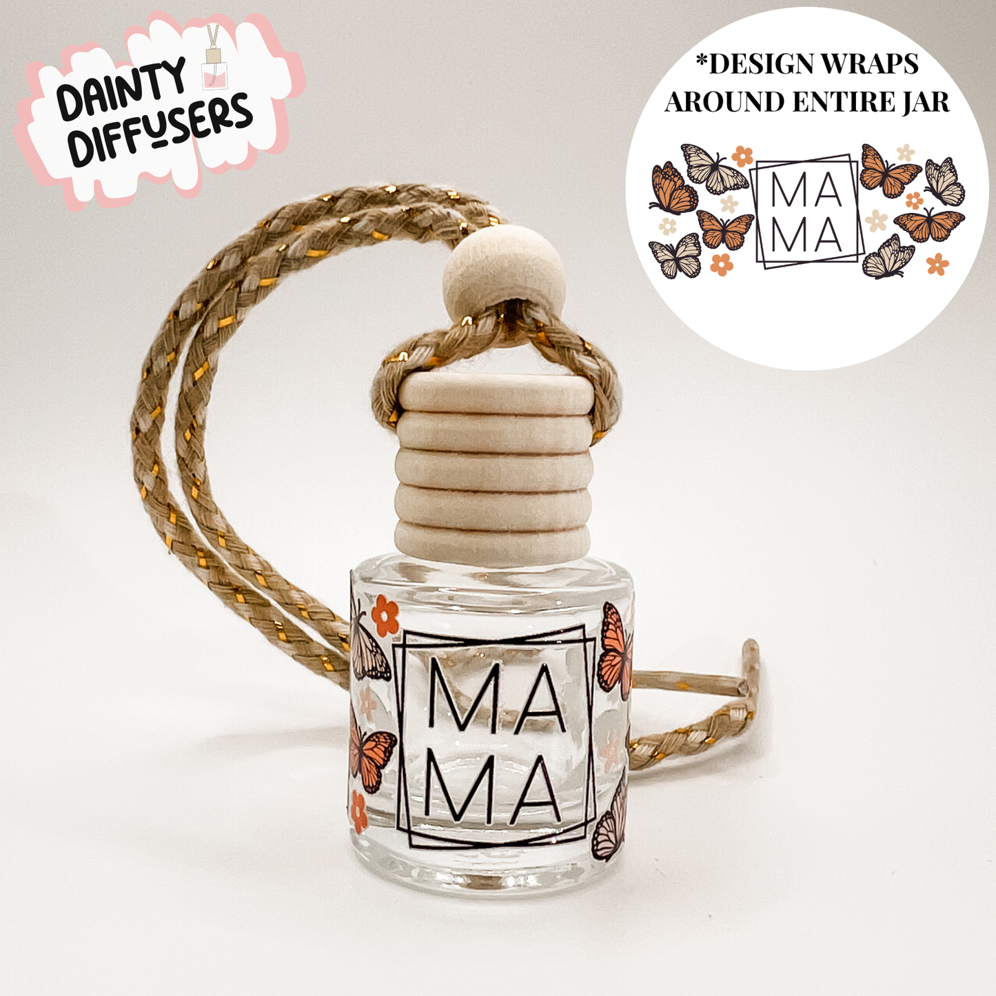 Mama Butterflies Wrap-Around Car Diffuser