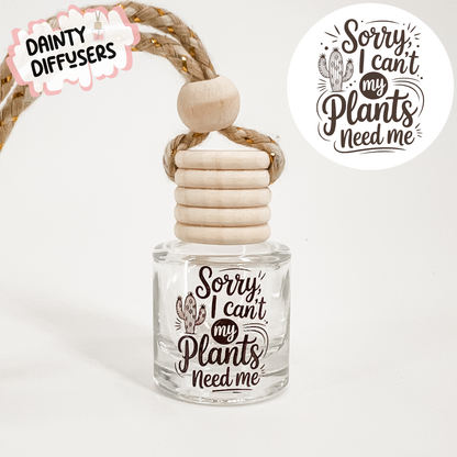 My Plants Need Me Car Freshener | Hanging Car Diffuser