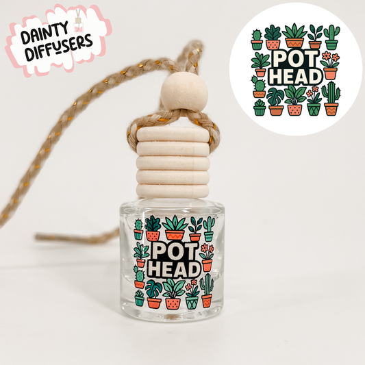 Pot Head Car Freshener | Hanging Car Diffuser