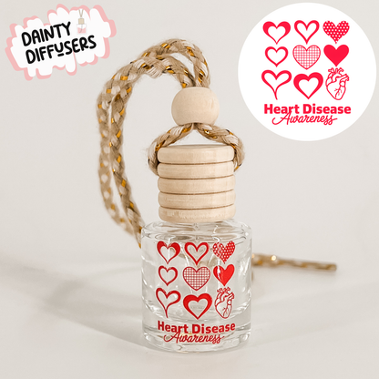 Red Heart Disease Awareness Car Diffuser