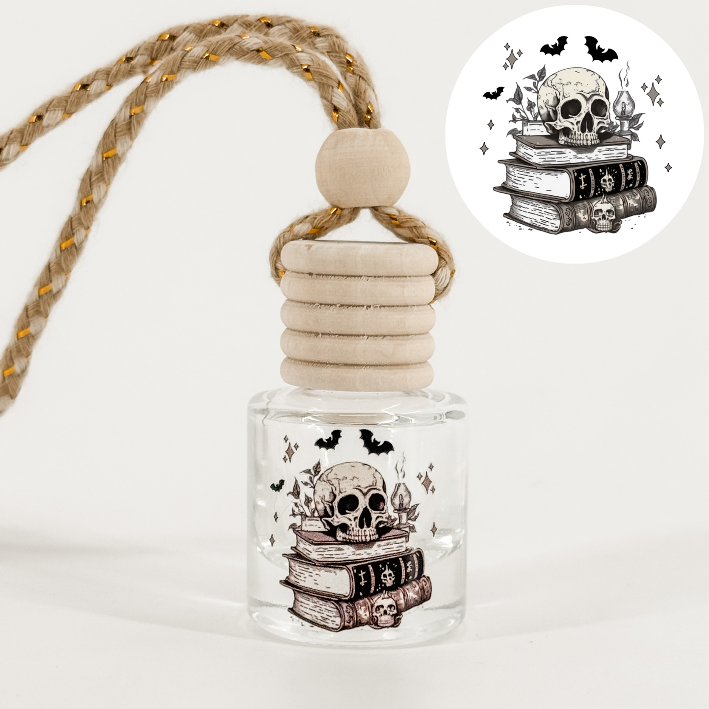 Skulls & Books Car Diffuser