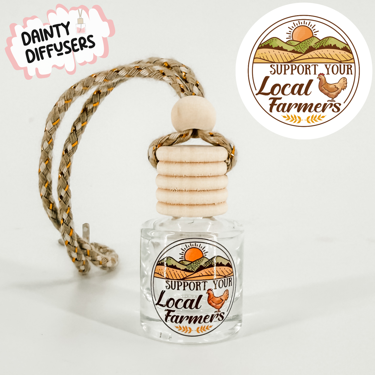 Support Your Local Farmers Car Diffuser