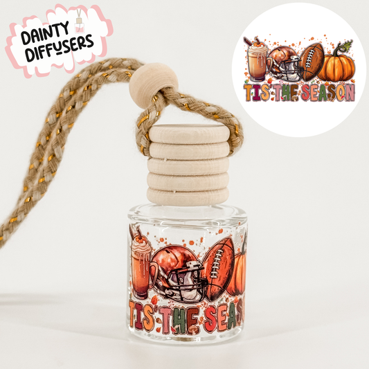 Tis The Season Football Car Freshener | Hanging Car Diffuser