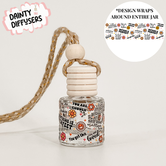 You Are Enough Wrap-Around Car Freshener | Hanging Car Diffuser